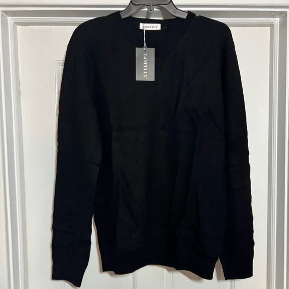 Merino wool V neck men’s Sweater men’s size & fit unisex - Picture 2 of 5